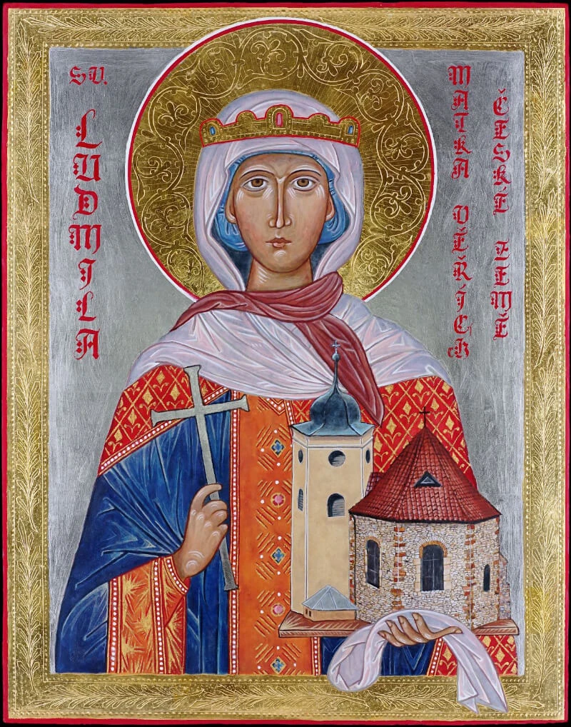 St. Ludmila, stained glass, Olomouc | Source: www.wikipedia.com