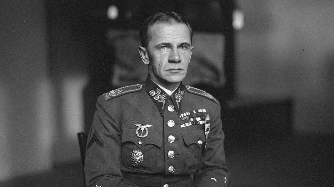 Sergej Nikolajevič Vojcechovský | Zdroj: Vojenský ústřední archiv <br> Fotografie byla digitálně vyčištěna pomocí AI.
