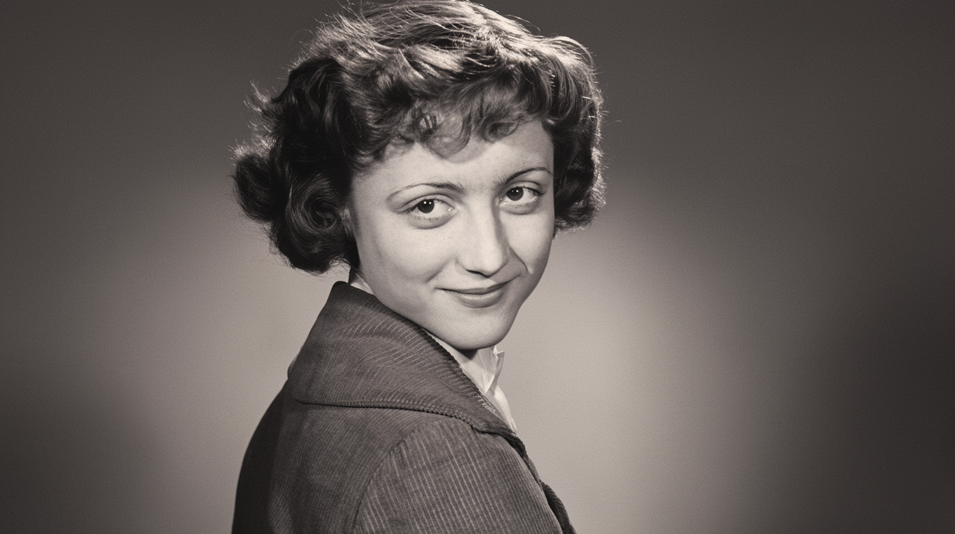 Zdena Salivarová, březen 1950 | Zdroj © Archiv Společnosti Josefa Škvoreckého | <br> Fotografie byla digitálně vyčištěna pomocí AI.