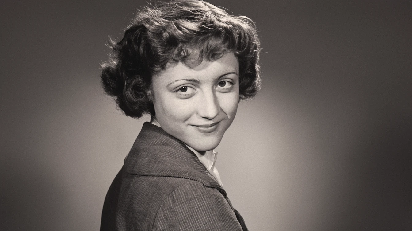 Zdena Salivarová, březen 1950 | Zdroj © Archiv Společnosti Josefa Škvoreckého | <br> Fotografie byla digitálně vyčištěna pomocí AI.