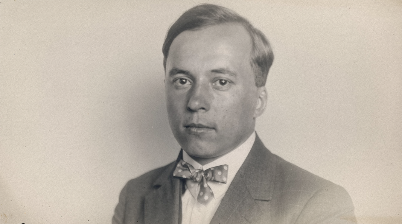 Konstantin Biebl | Zdroj: Literární archiv Památníku národního písemnictví, Fond Fotoarchiv <br> fotografie byla digitálně vyčištěna pomocí AI.