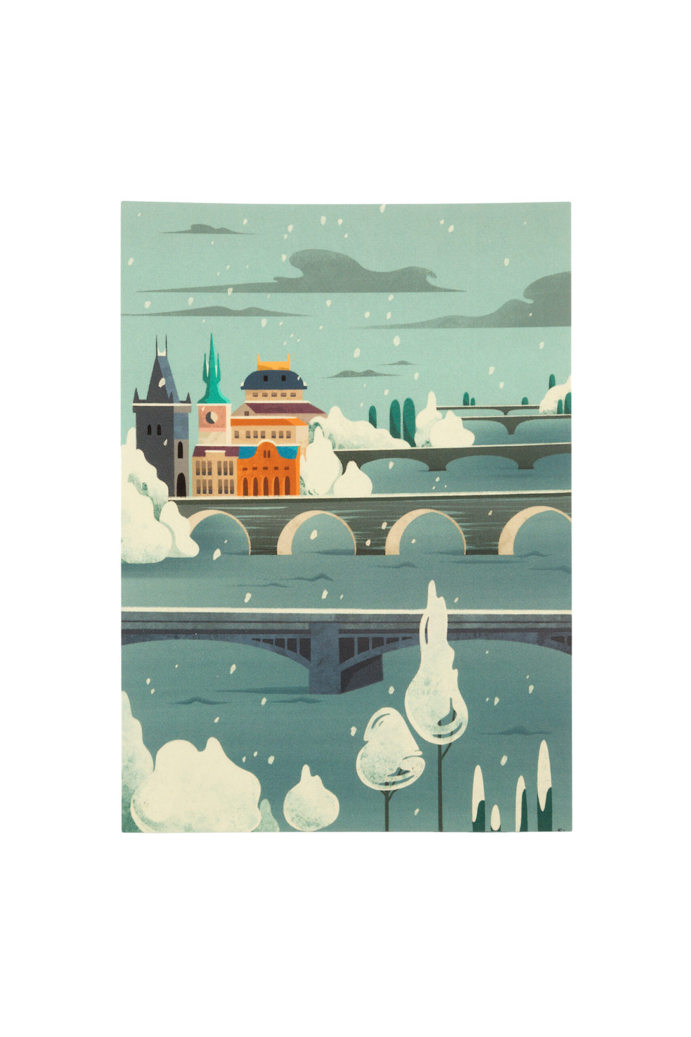 Edice pohlednice zimní Praha