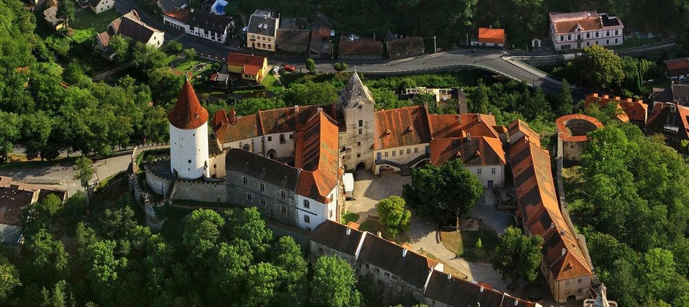 Exteriér hradu Křivoklát.