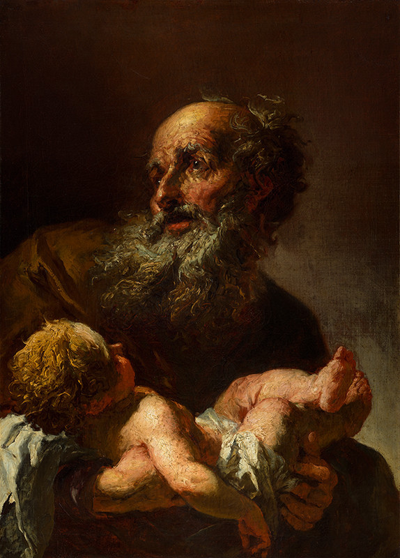 Petr Brandl, Simeon s Ježíškem, kolem 1730 | sbírka Národní galerie v Praze