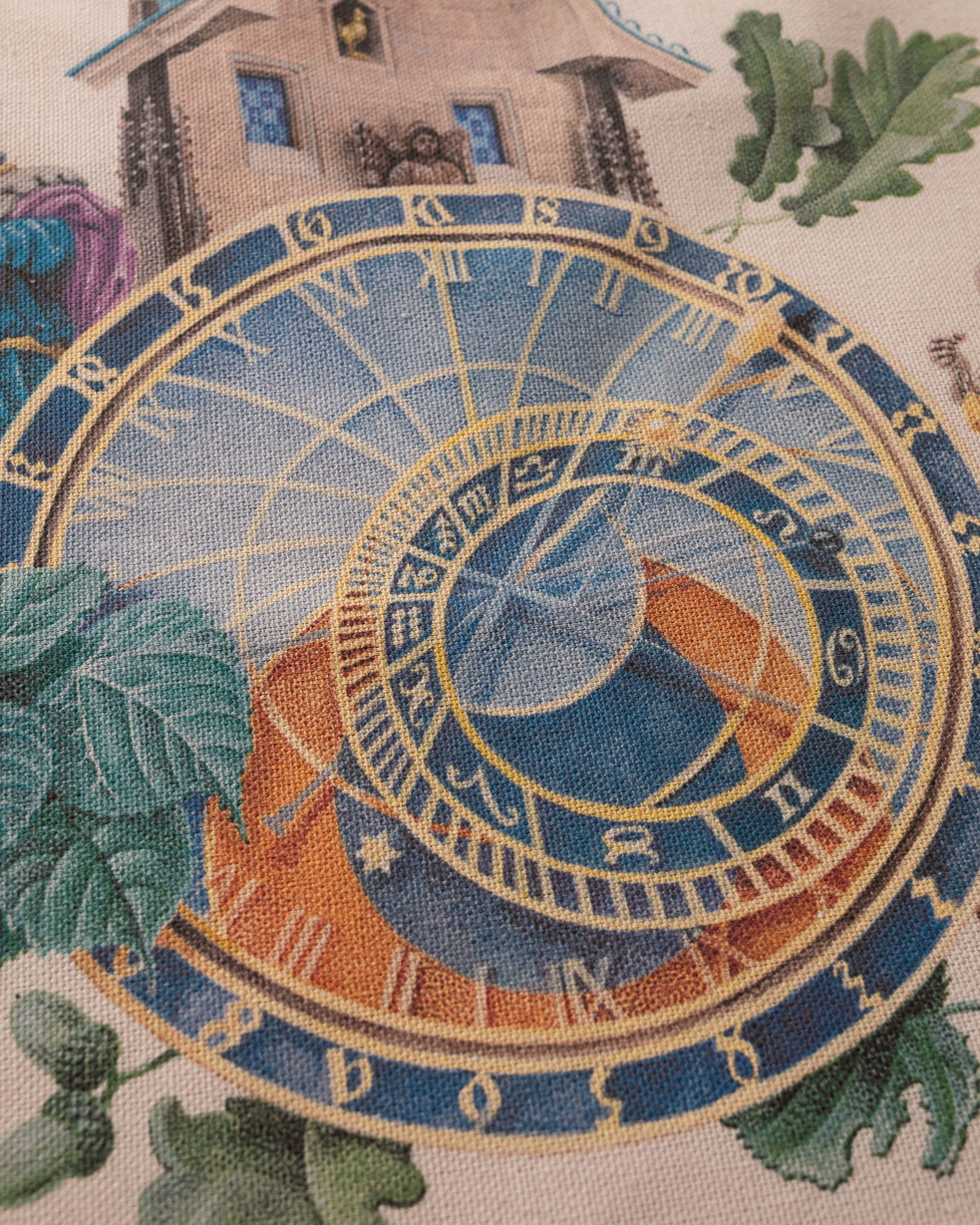 Látková taška s motivy Prahy