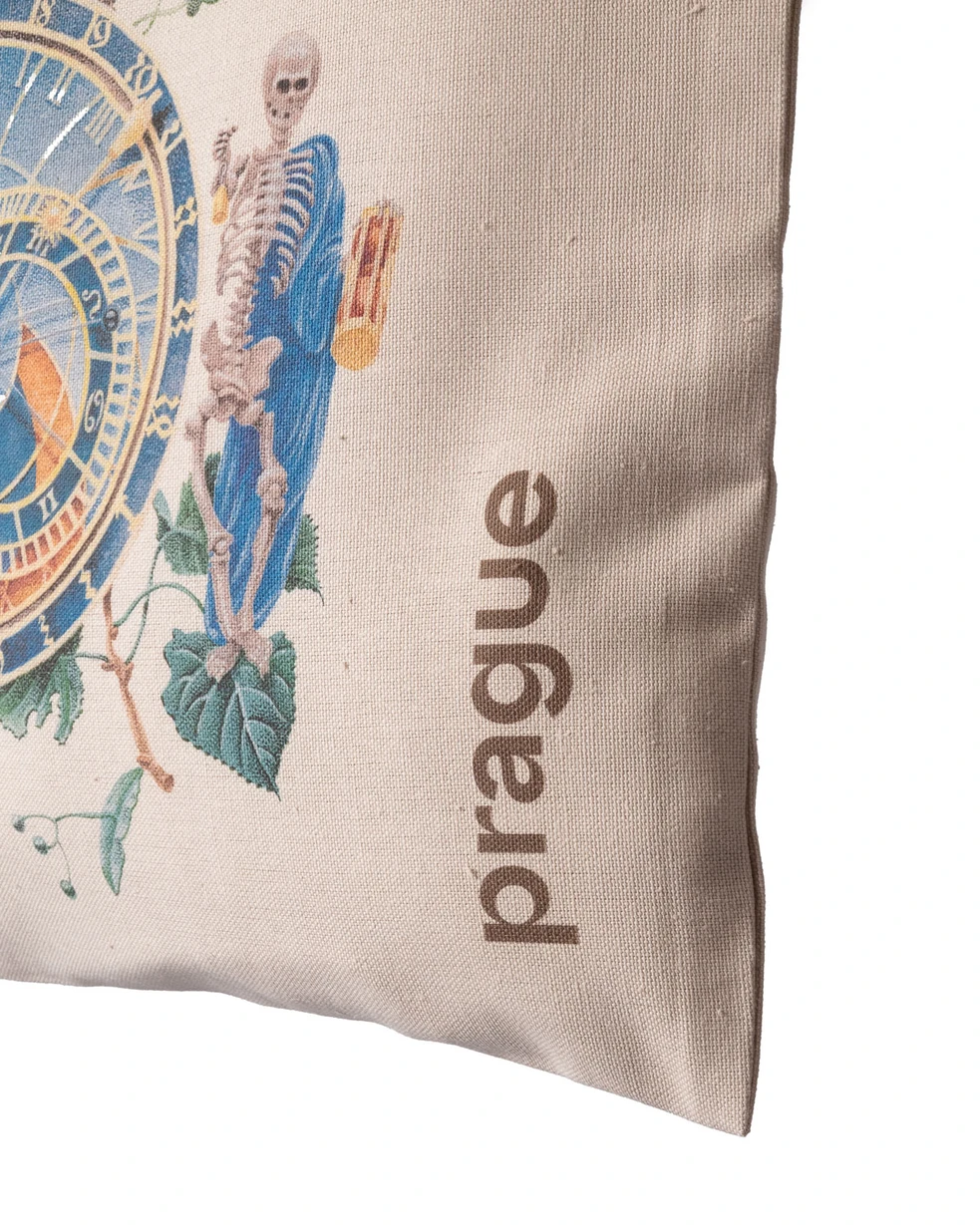 Prague Landmarks Tote Bag — Astronomical Clock, detail