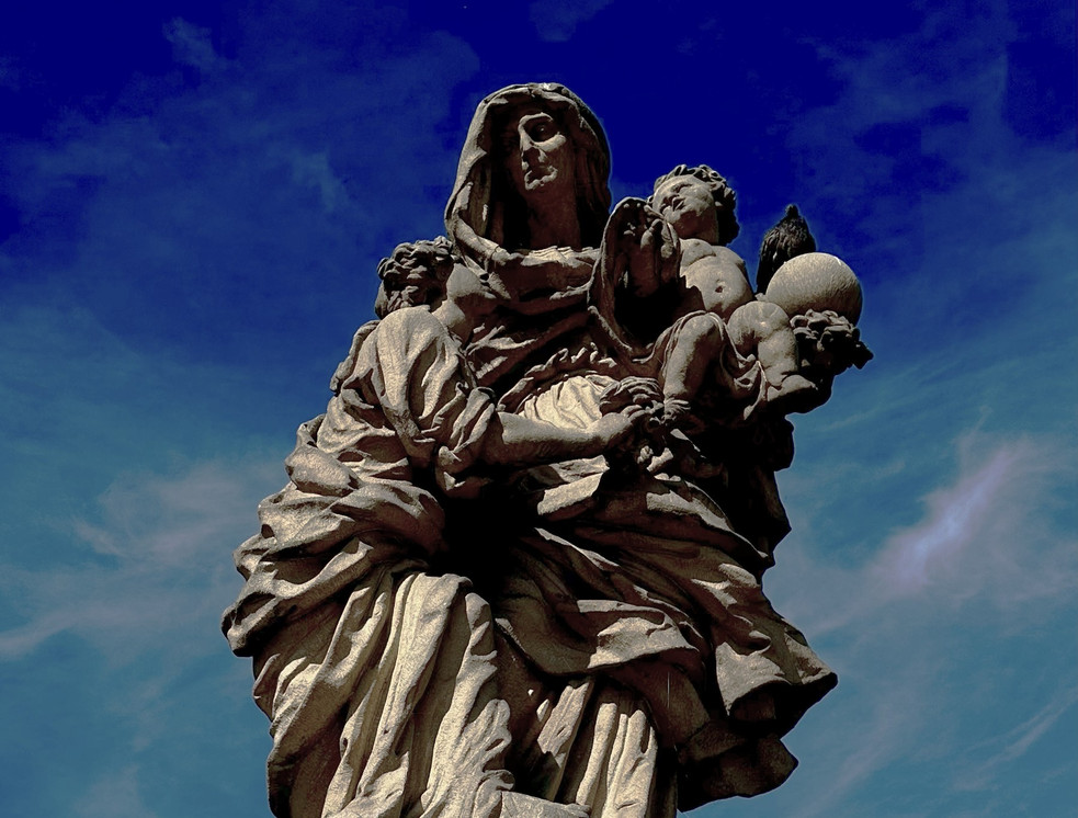 Matěj Václav Jäckel, svatá Anna, Ježíšek a Panna Maria, 1707 (kopie Vojtěch Adamec a Martin Pokorný 1999)