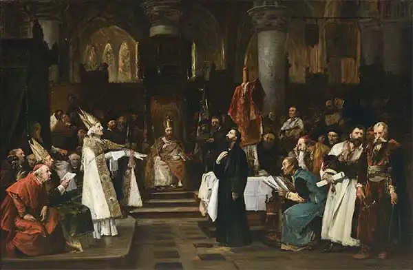 Václav Brožík: Mistr Jan Hus před Kostnickým koncilem