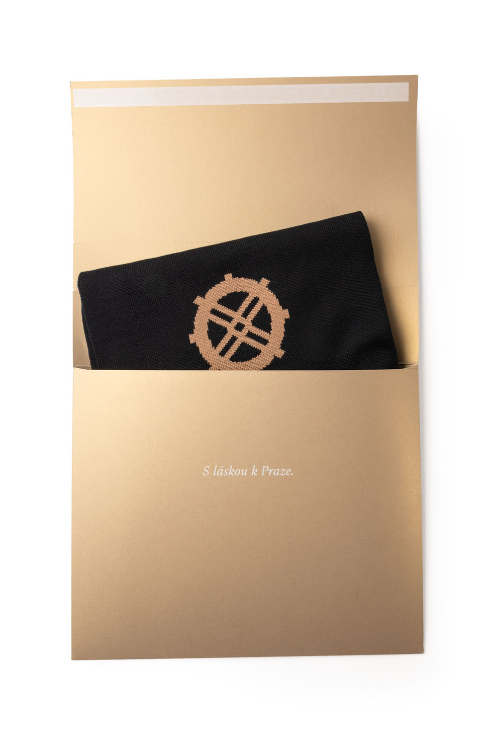 Tower Symbols Merino Scarf in pouch