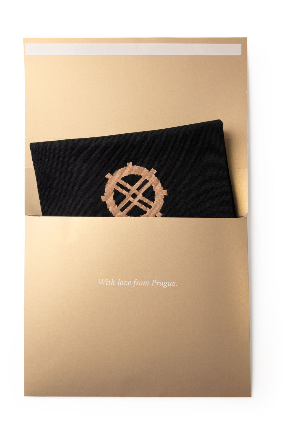 Tower Symbols Merino Scarf in pouch