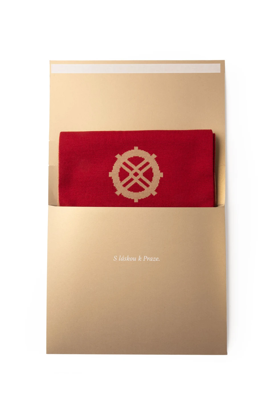 Tower Symbols Merino Scarf in pouch
