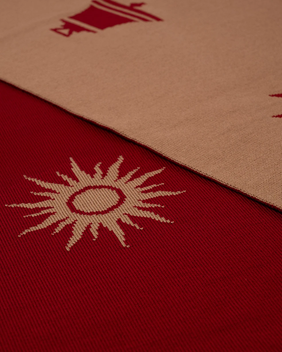 Tower Symbols Merino Scarf — detail