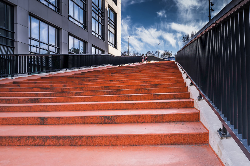 Schody u office centra Waltrovka