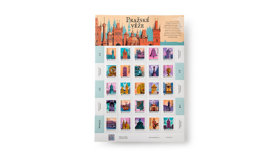 Poštovní známky pražské věže