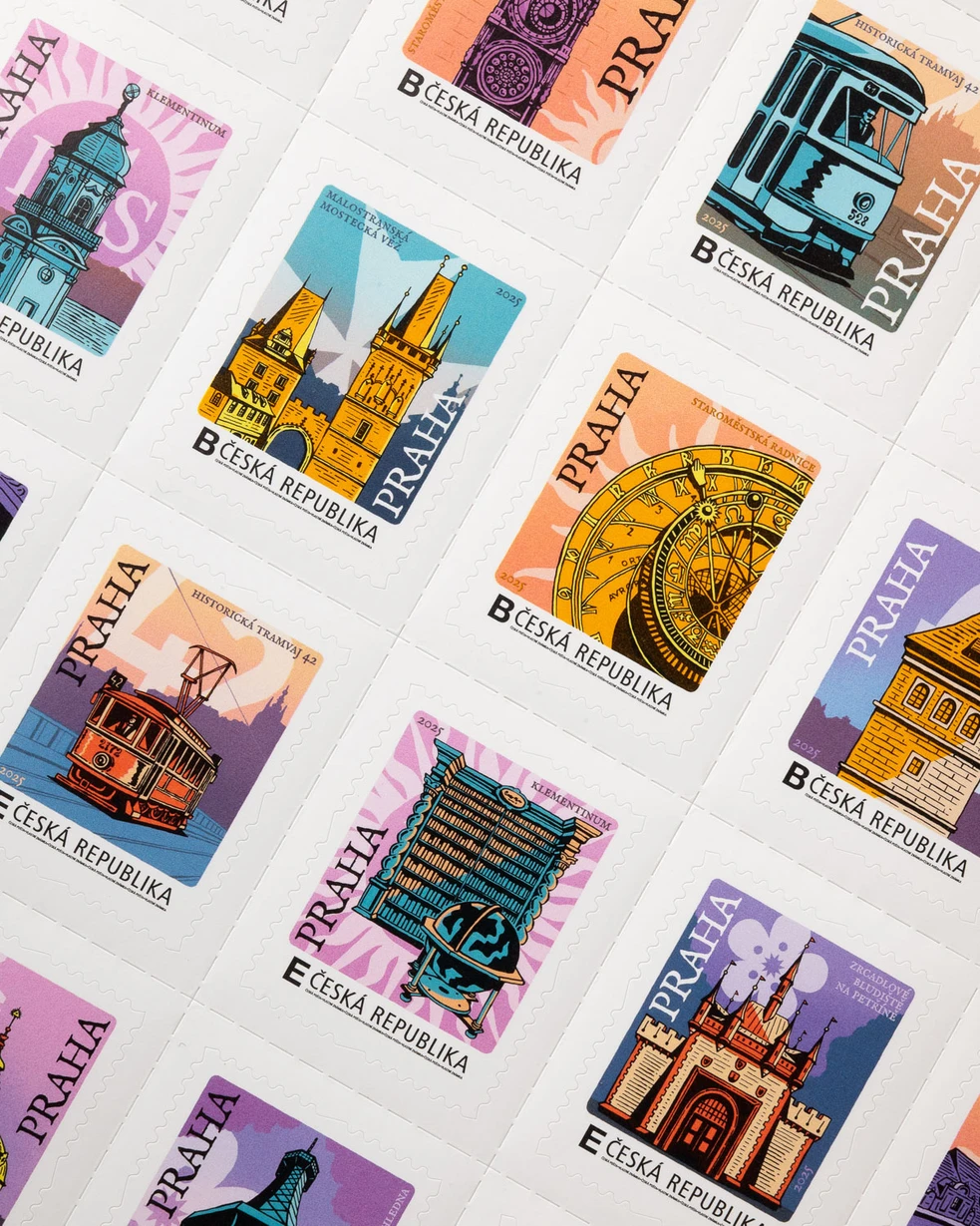Poštovní známky pražské věže