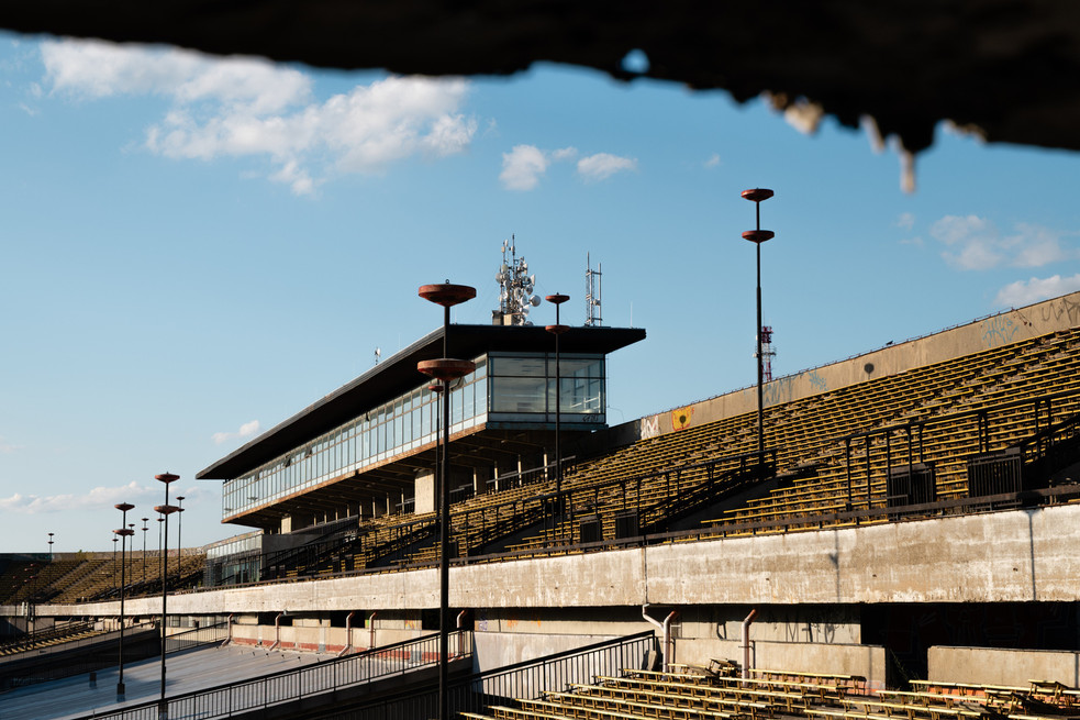 Alois Dryák, Ferdinand Balcárek a Karel Kopp: Strahovský stadion (1926–1948)