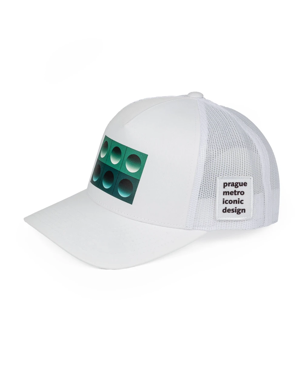 Prague Metro Trucker Cap - White
