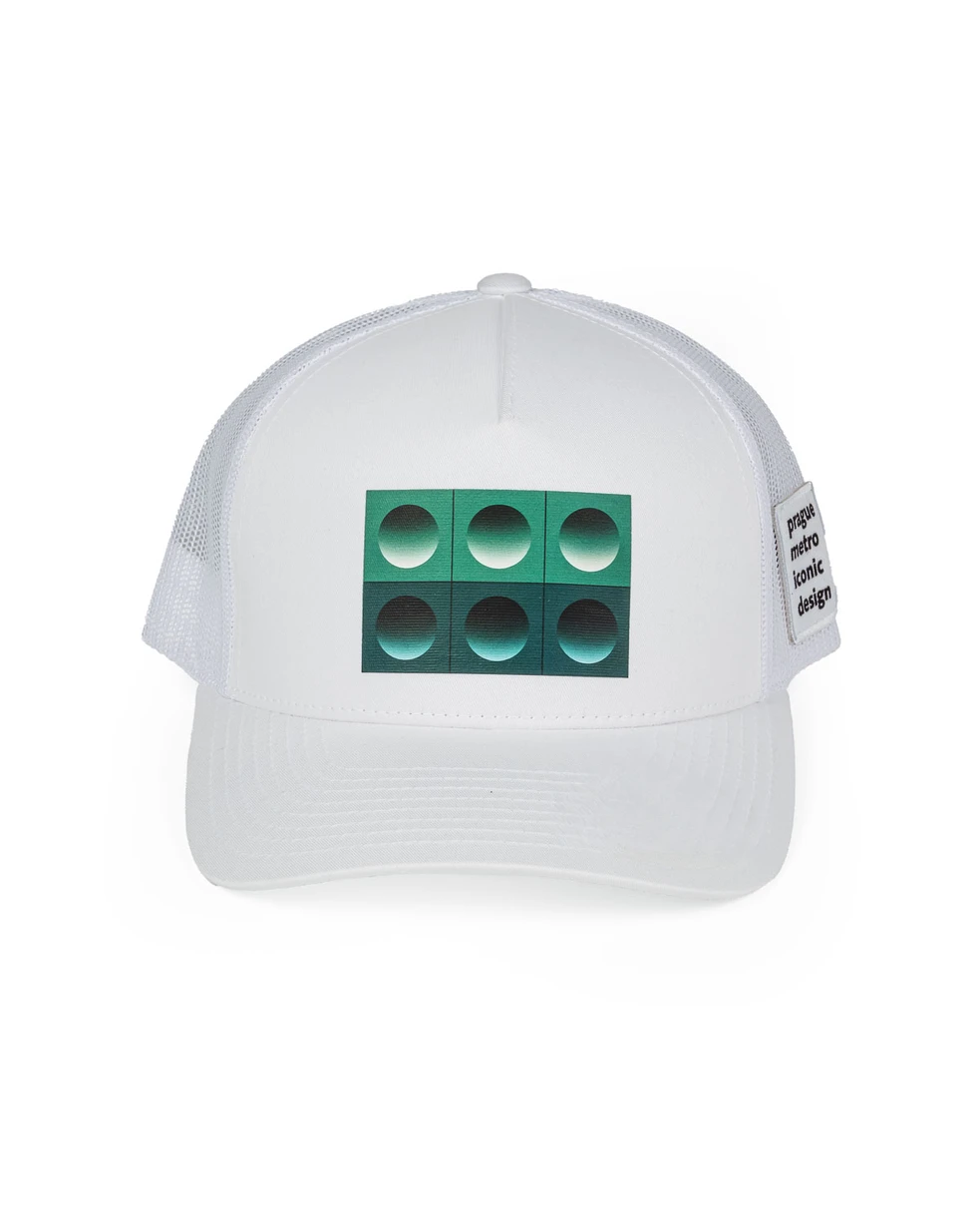 Prague Metro Trucker Cap - White