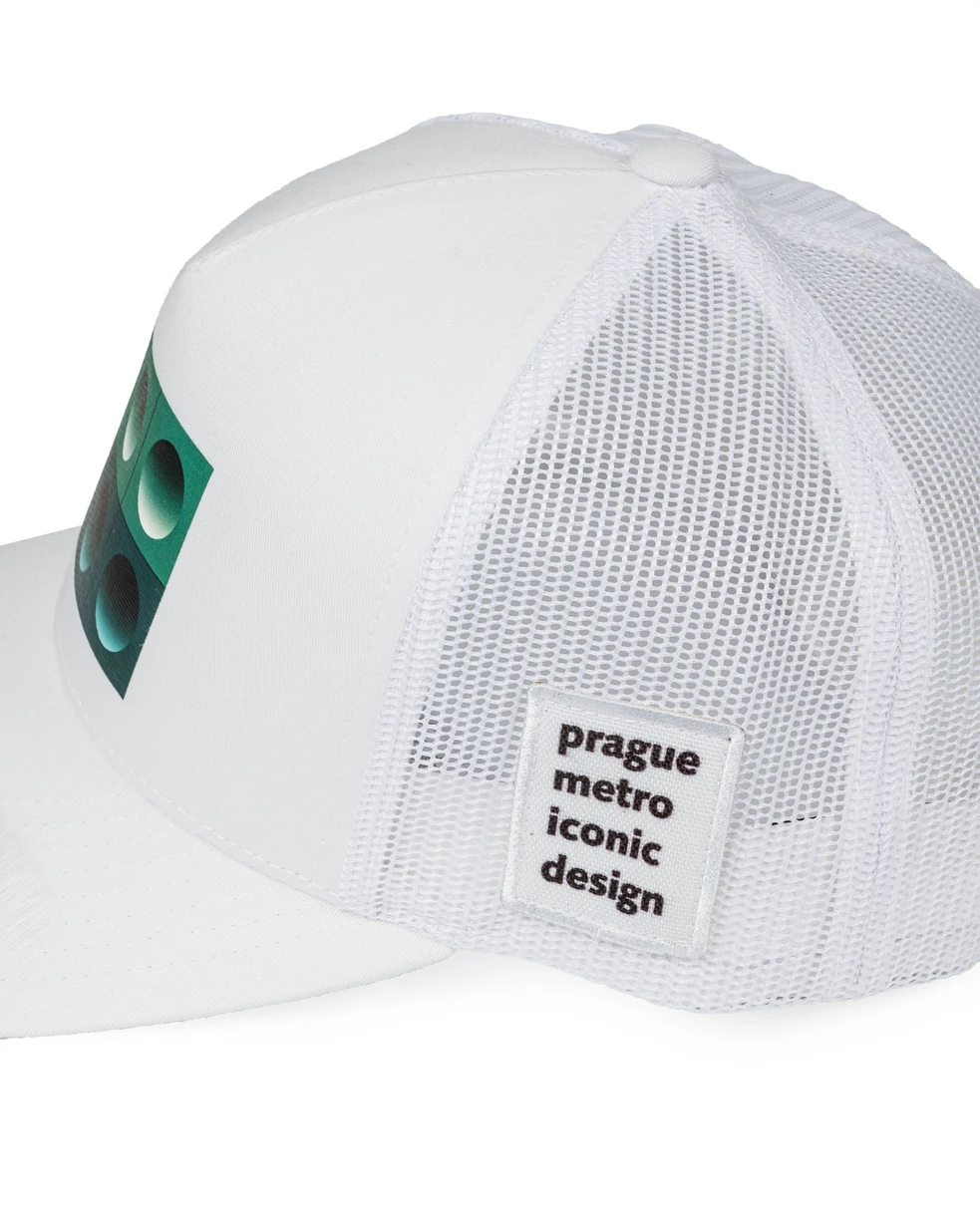 Prague Metro Trucker Cap - White