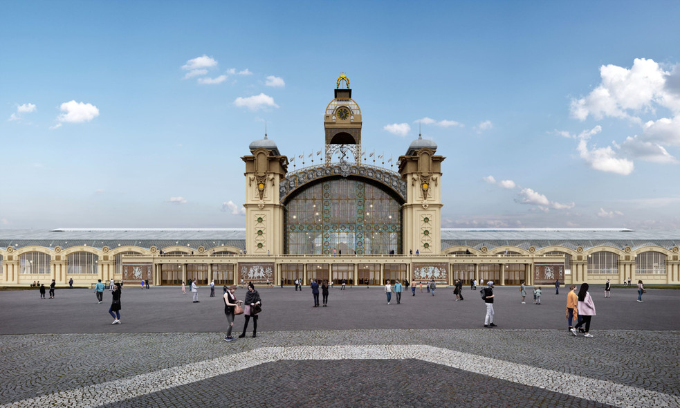 Jakub Cigler Architekti: Nová podoba Průmyslového paláce, vizualizace: SGL Projekt, zdroj: Výstaviště Praha